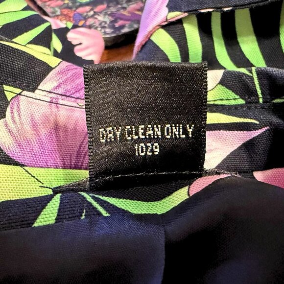 Rafaella Woman 20W Floral Blazer | Plus Size Black Tropical Jacket Lined Stretch - Picture 6 of 6